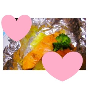 フライパンでꕤ鮭のバターホイル焼き✧˖°